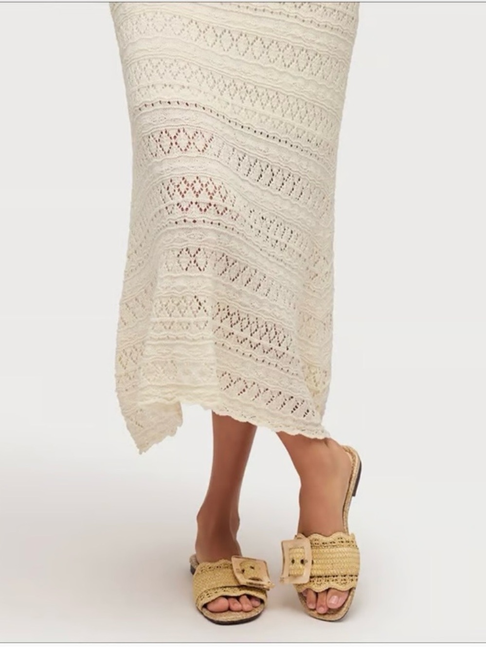 Sam Edelman Cream Crochet Maci Skirt - Women's Lightweight Knit size XS